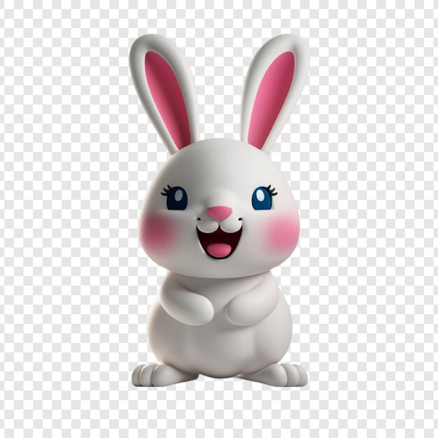 un lapin avec des yeux bleus et un corps blanc avec des yeux Bleus