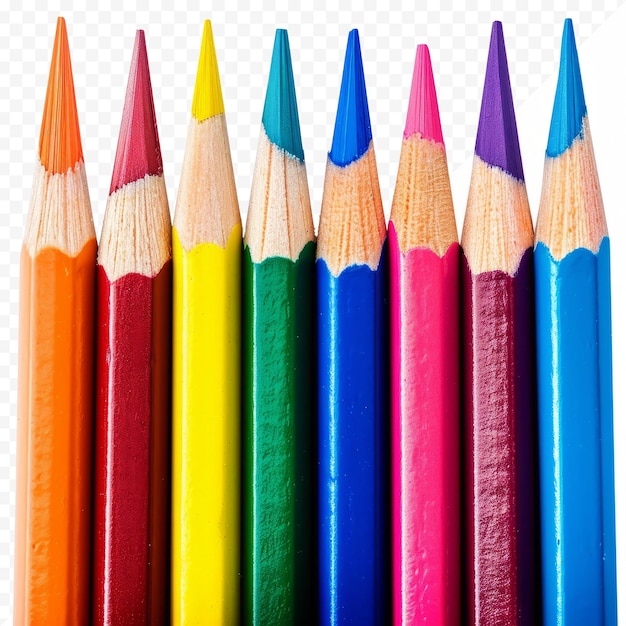 PSD lápis de cor em um fundo branco e isolado