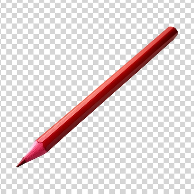 PSD lápis vermelho isolado em fundo transparente