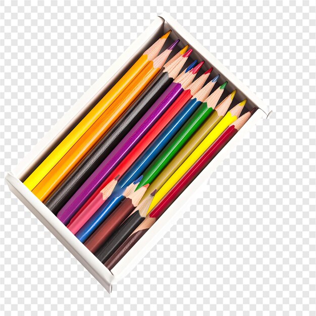 Lápiz de colores en una caja