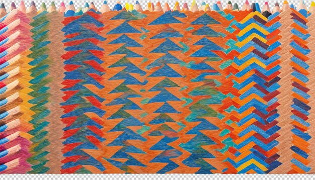 Lápiz de colores en zigzag en png