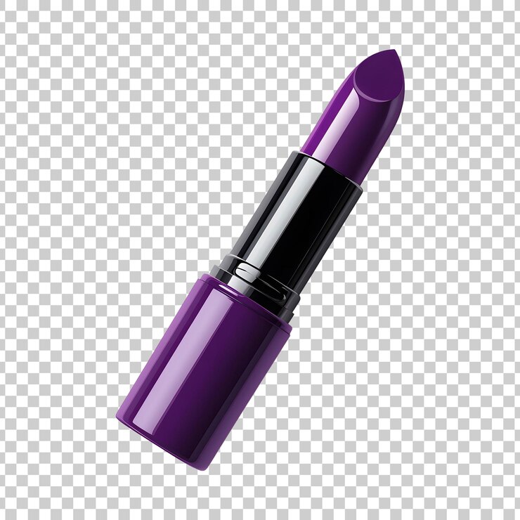 PSD el lápiz labial colorido aislado sobre un fondo transparente