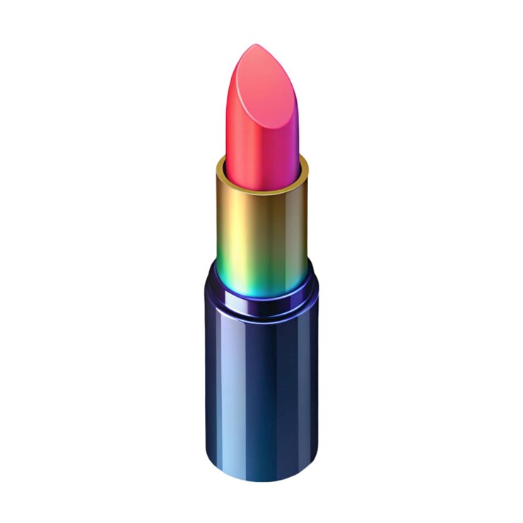 PSD lápiz labial colorido png aislado en la parte trasera transparente