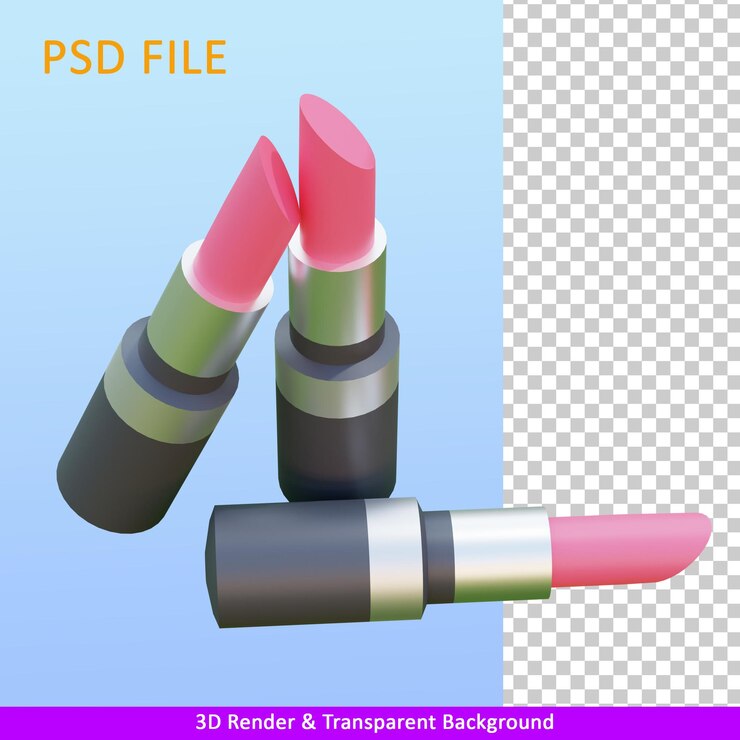 Lápiz labial de ilustración de render 3d