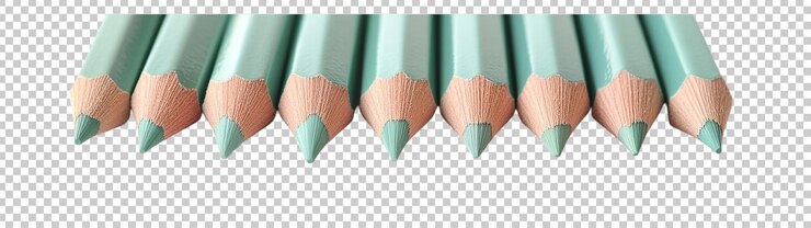 PSD lápiz pastel de colores aislados sobre un fondo transparente