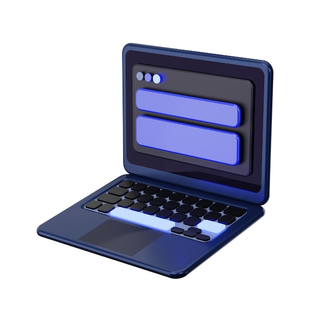 PSD laptop-3d-symbol devicely