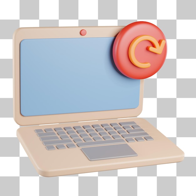 Laptop aktualisieren 3d-symbol