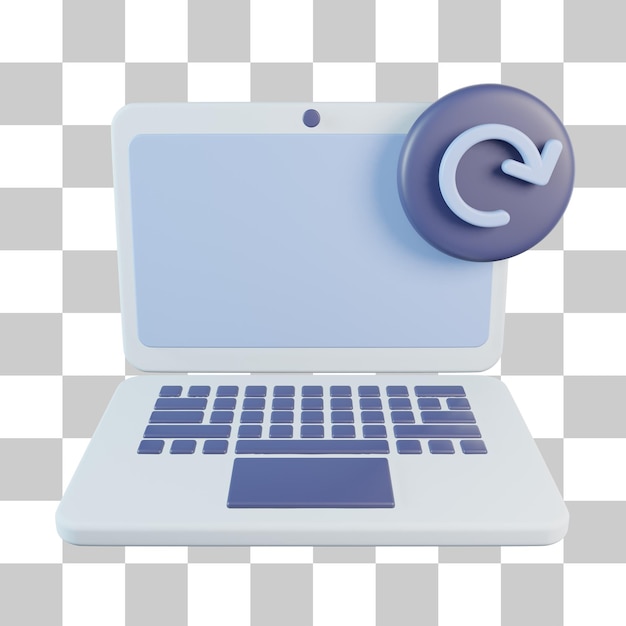 Laptop aktualisieren 3D-Symbol