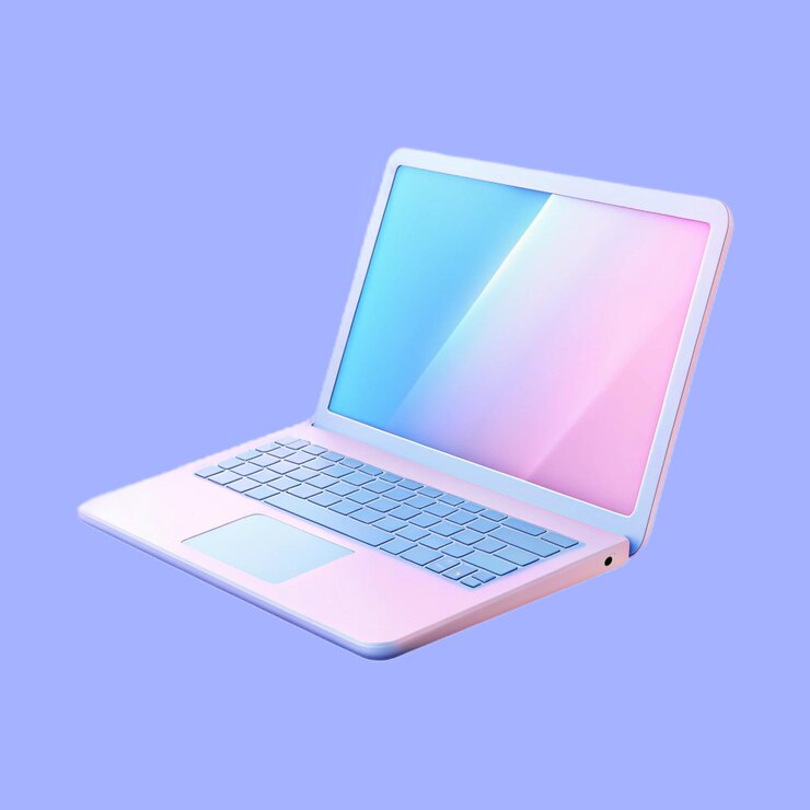 PSD laptop bianco 3d