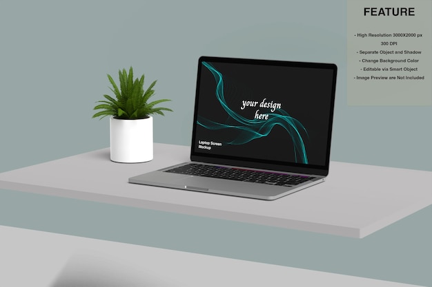 Laptop-Bildschirm-Mockup-PSD