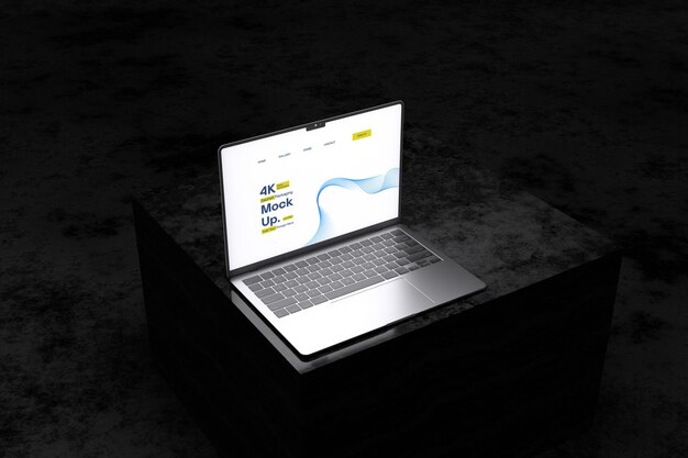 Laptop-Bildschirm-Mockup voll redigierbar