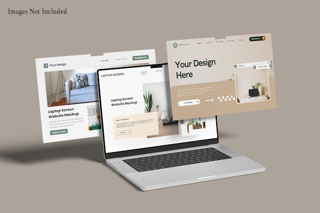 Laptop-Bildschirm-Website-Mockup