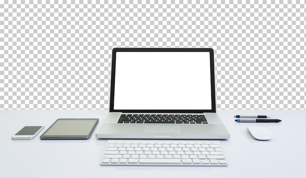 Laptop-Computer mit leerem Bildschirm
