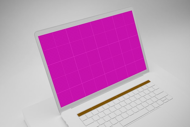 Laptop-Computer mit Modellbildschirm