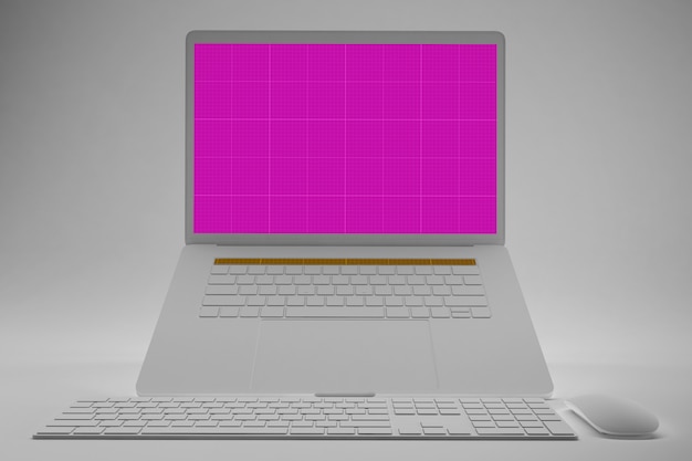 Laptop-Computer mit Modellbildschirm