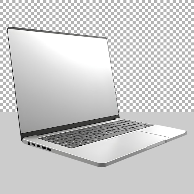 PSD laptop en fondo transparente generado por ai