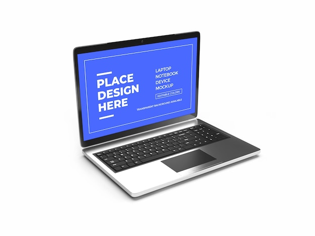 Laptop-Gerät Mockup Design isoliert