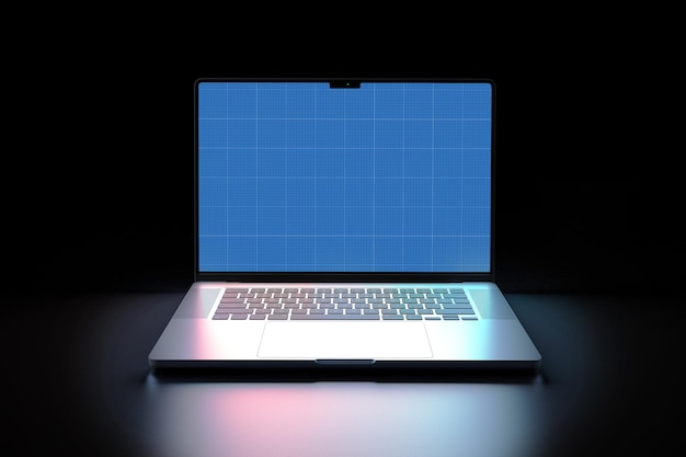 Laptop In Dark Mockup