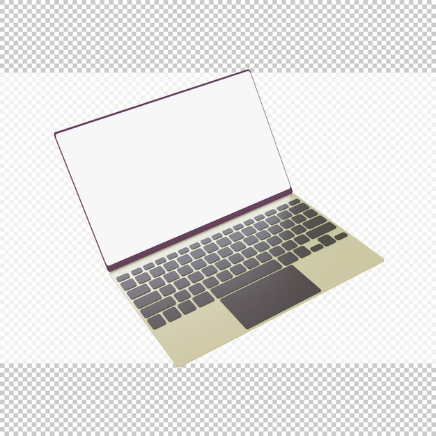 PSD laptop isolado em branco