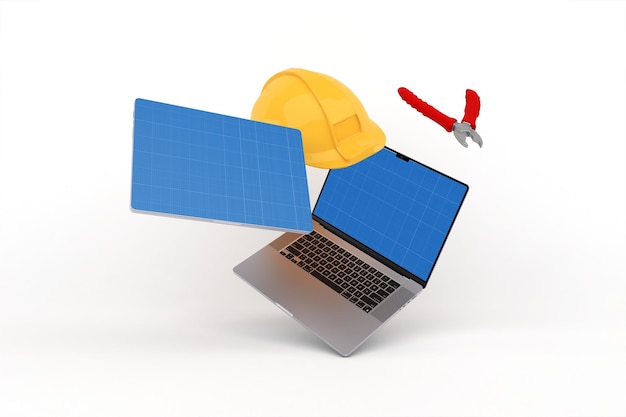 Laptop Labor Day Mockup