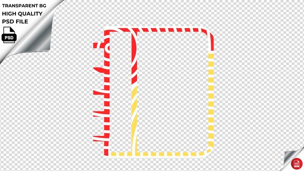 PSD laptop ligero alt psd ícono vectorial rojo amarillo rayado psd transparente