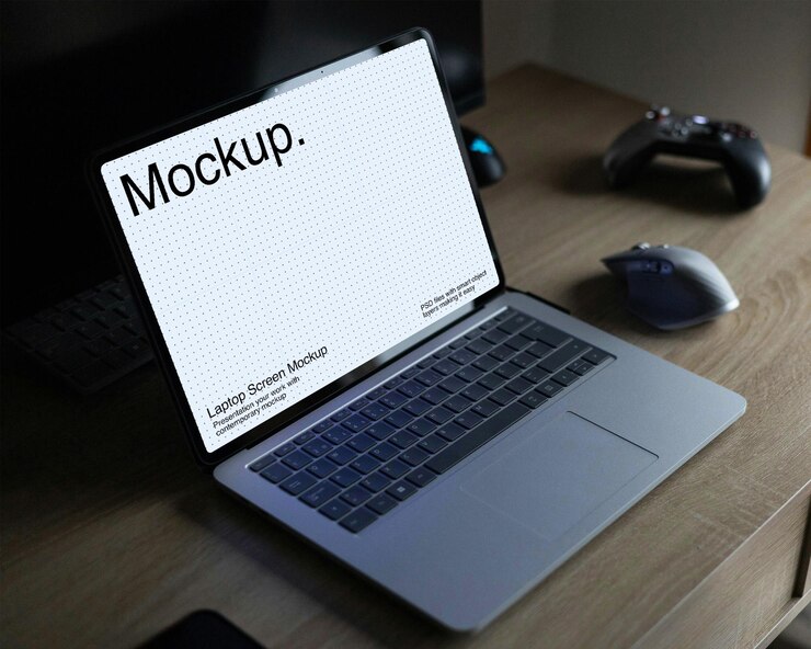 Laptop mit Bildschirmmodell
