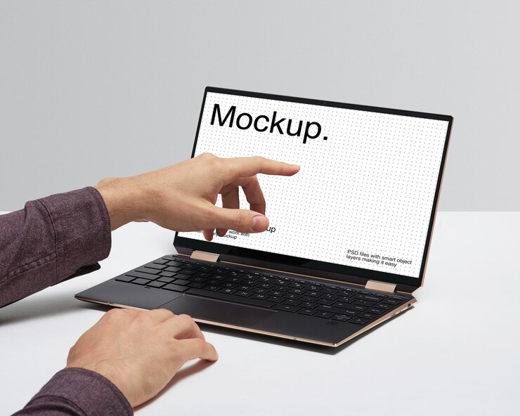 Laptop mit Bildschirmmodell