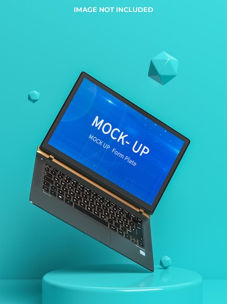 Laptop-mockup-design in 3d-rendering