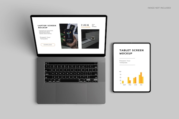 Laptop- und Tablet-Bildschirmmodell