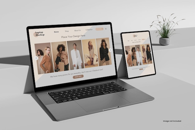 Laptop- und Tablet-Pro-Mockup