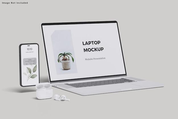 Laptop- und Telefon-Mockup