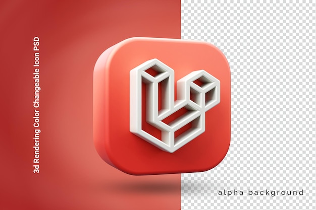 Laravel icono 3D