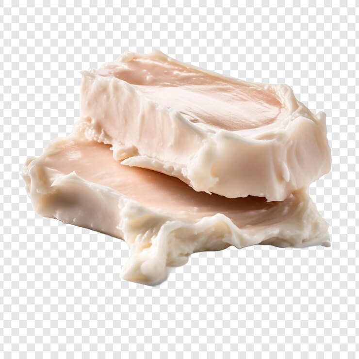 PSD lard isolated on transparent background