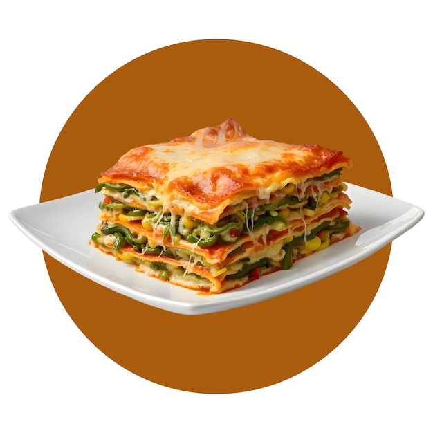 Lasagna tradicional isolada em fundo transparente lasagna png