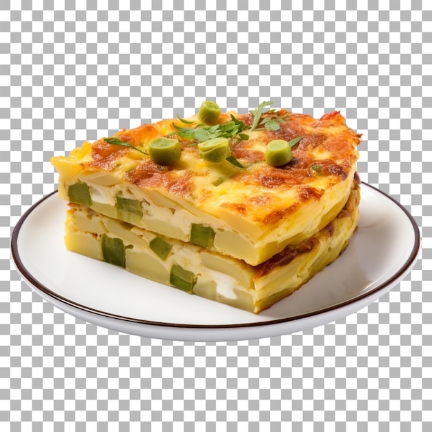 Lasagne auf durchsichtigem hintergrund