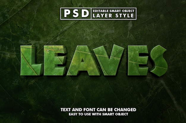 Lascia 3d effetto testo realistico psd premium