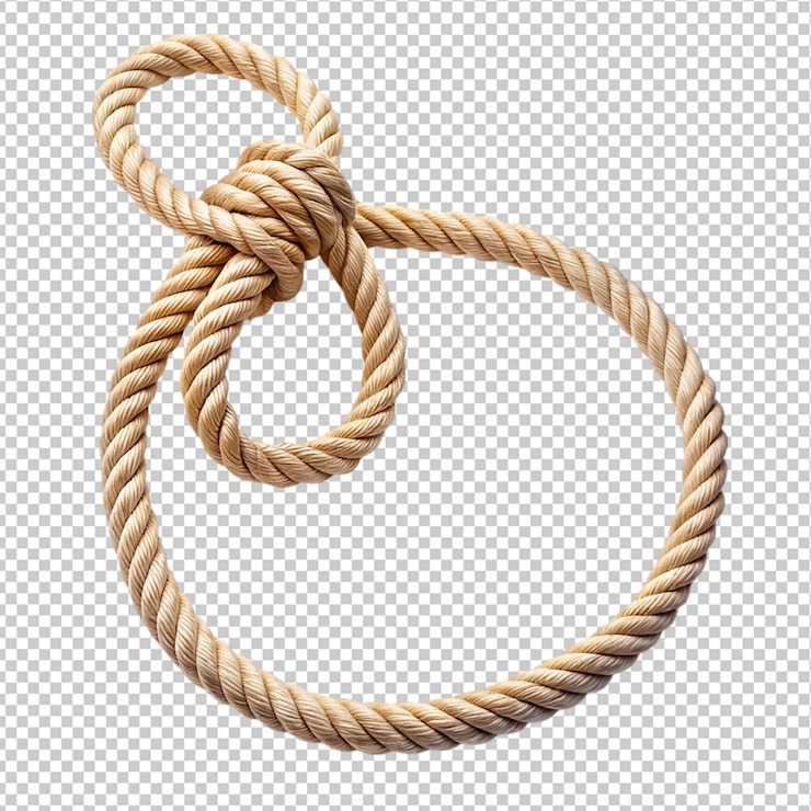 PSD lasso enrollado en un fondo transparente