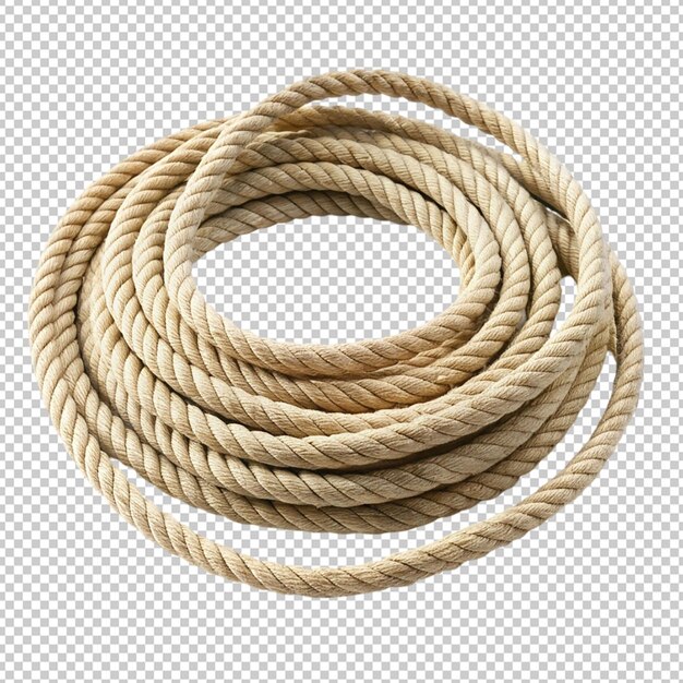 Lasso enrollado en un fondo transparente