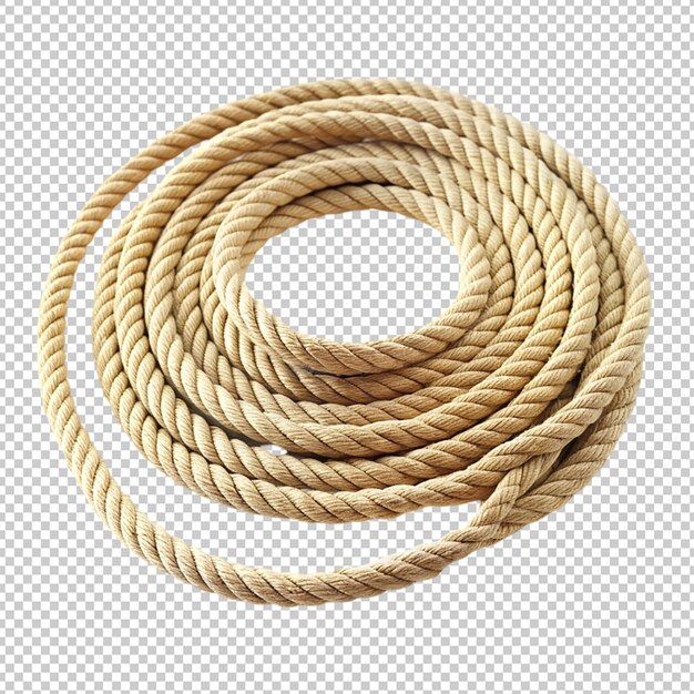 Lasso enrollado en un fondo transparente
