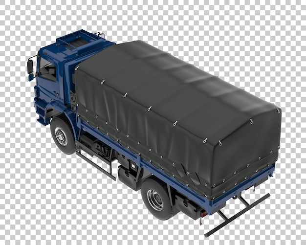PSD lastwagen auf transparentem hintergrund. 3d-rendering - abbildung