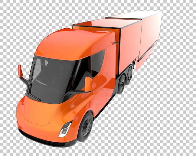 PSD lastwagen auf transparentem hintergrund. 3d-rendering - abbildung