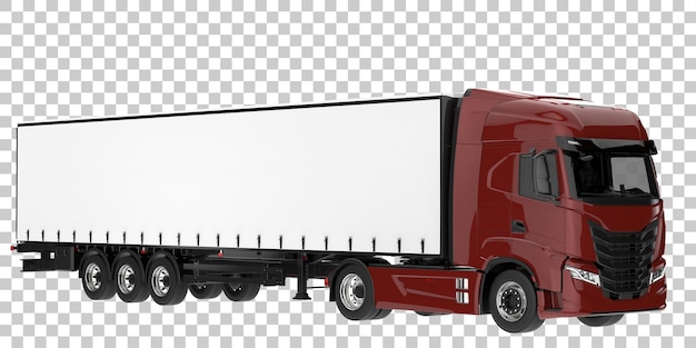 PSD lastwagen auf transparentem hintergrund. 3d-rendering - abbildung