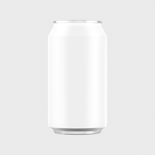 Lata de metal em branco para cerveja ou refrigerante sem fundo Modelo para maquete