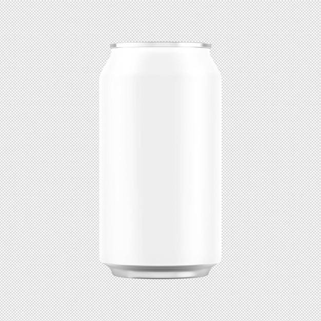 Lata de metal em branco para cerveja ou refrigerante sem fundo modelo para maquete