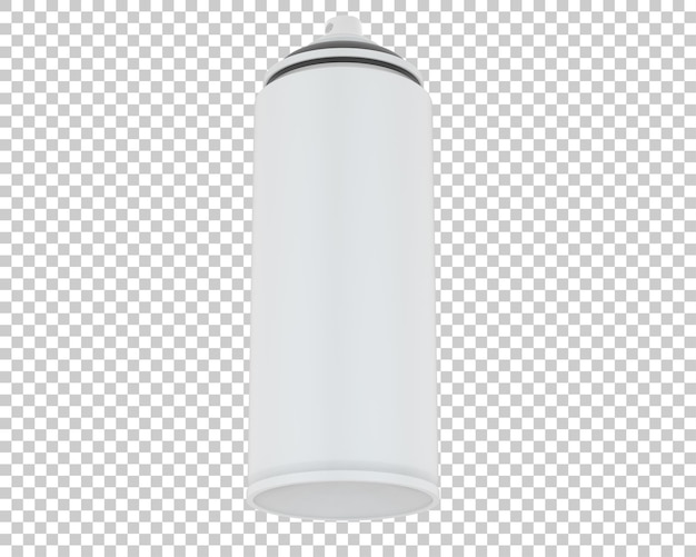 Lata de spray na ilustração de renderização 3d de fundo transparente