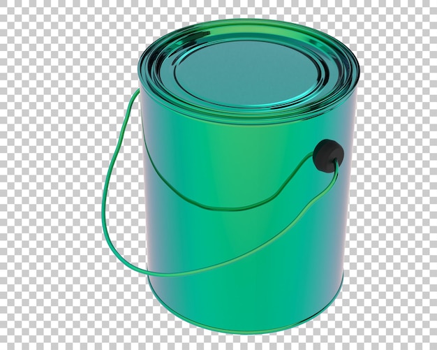 Lata de pintura sobre fondo transparente Ilustración de renderizado 3d