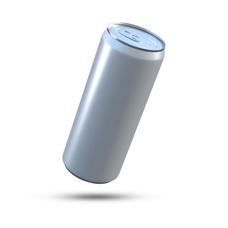 PSD la lata de soda blanca metálica puede renderizar 3d mockup psd