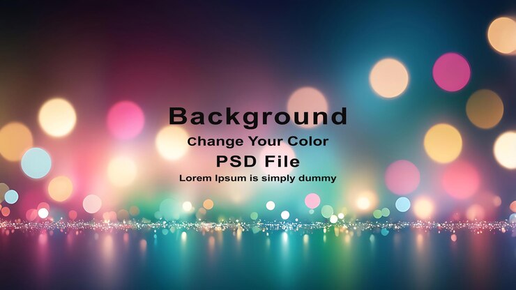 PSD latar belakang buram biru dan merah muda psd dengan bokeh abstrak warna-warni lampu buram