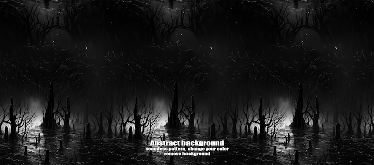PSD latar belakang halloween berkilauan tengkorak & hantu yang menyeramkan