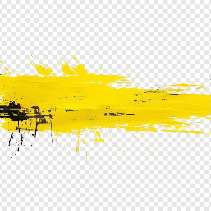 PSD latar belakang seni desain tekstur percikan cat kuning abstrak